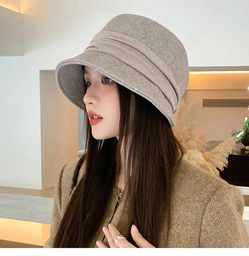 2025春秋季新款毛呢渔夫帽子女宽檐显脸小气质优雅绑带盆帽水桶帽详情9