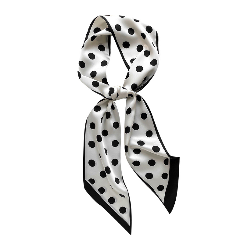 Wholesale long small silk scarves, women's hair bands with belts, versatile and high-end hair accessories, scarves, fashionable matching, ribbon hair replacement Item Picture