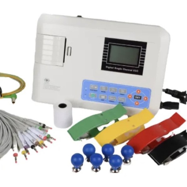 Cross-border exclusive supply of ECG100G portable electrocardiograph display digital single-channel 12-lead electrocardiograph details Picture