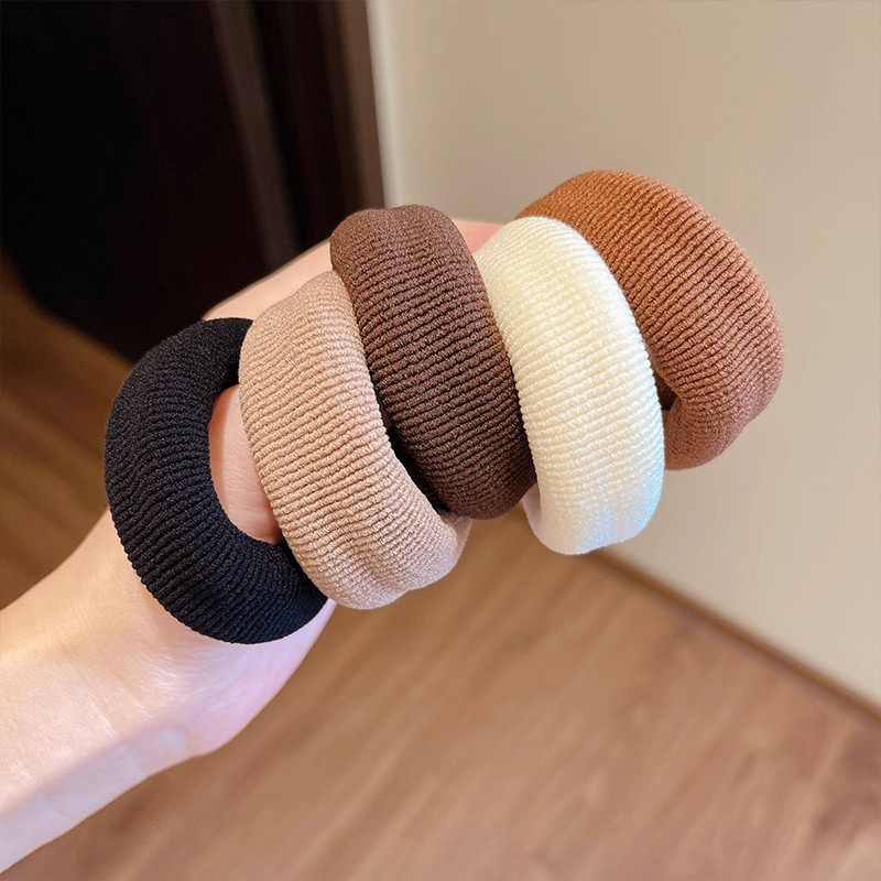 Thickened, high-elasticity, non-damaging hair tie headband for women 2026 new style rubber band hair tie leather case