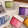 The gradient color ponytail tie leaves no trace and does not damage the hair. The high-elasticity rubber band is suitable for women to tie their hair without seams details Picture