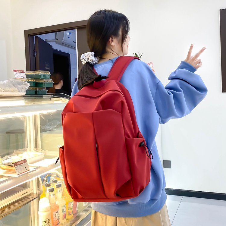 Simple backpack for women, 2024 New large-capacity fashionable schoolbag, lightweight travel bag for female college students details Picture
