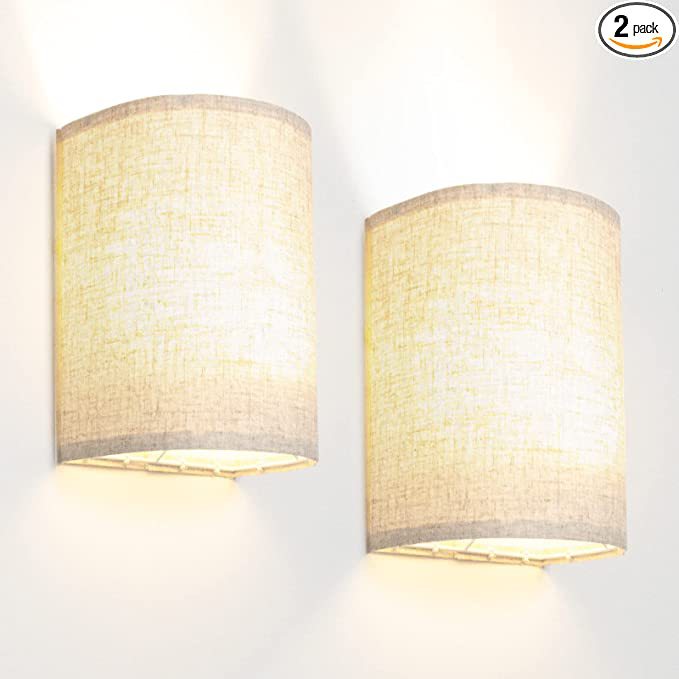 现代简约床头壁灯卧室轻奢墙灯室内布艺壁橱灯客厅走廊充电氛围灯