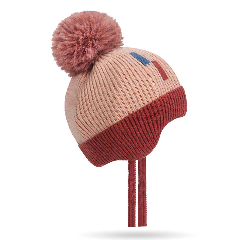 New winter style cute ear-protecting and warm knitted cap for boys, Korean version thickened pom-pom and fleece cap for girls Application Scenario