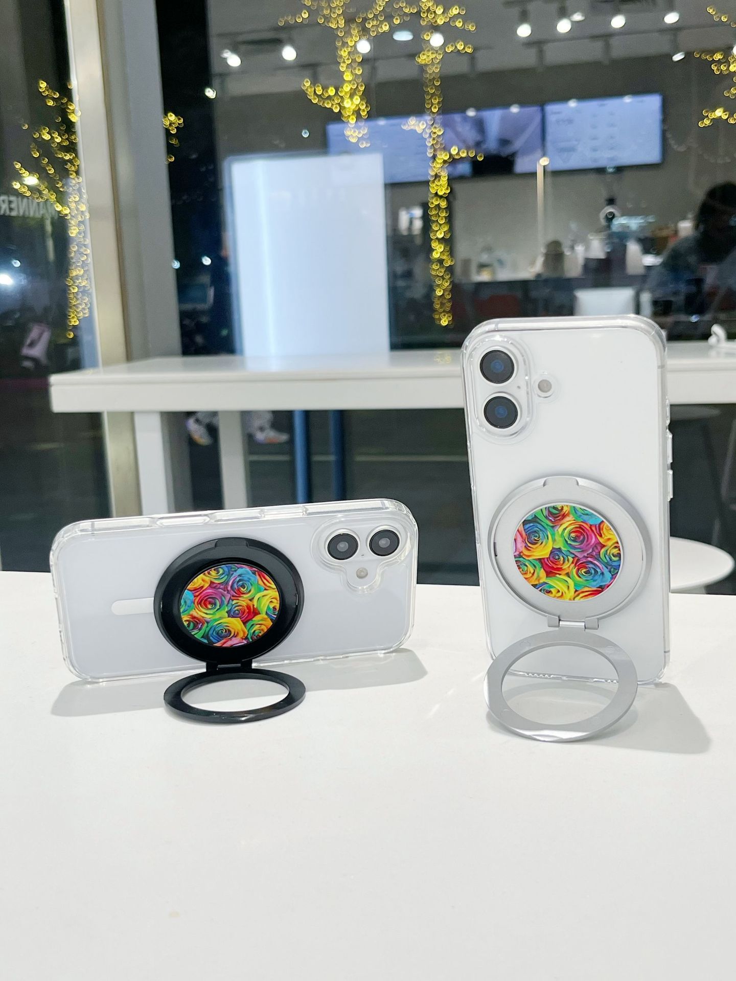 新款多功能便携圆盘指环支架360度旋转背贴手机桌面懒人直播支架详情11