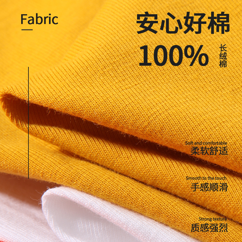 Hebei short-sleeved processing and customization of 200-gram pure cotton round-neck T-shirts, activity uniforms, class uniforms, solid color blank cultural T-shirts Application Scenario