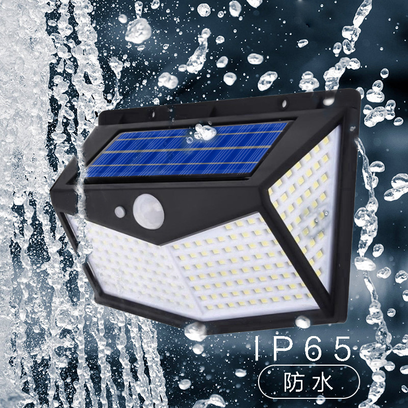New 212LED solar wall lamp, integrated human body sensor wall lamp, outdoor waterproof garden lamp Application Scenario