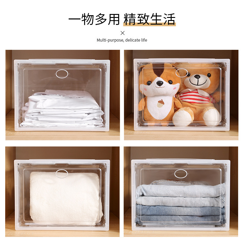 Pp Thickened Transparent Shoe Box Drawer Type Plastic Clamshell Dust Proof Acrylic Storage Box Shoe Combination Shoe Cabinet Wholesale Application Scenario