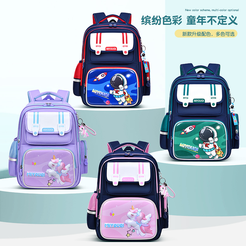 2023 New School Bags For Boys And Girls 3D Cute 1-3-6 Grade Korean Waterproof Backpack For Children details Picture