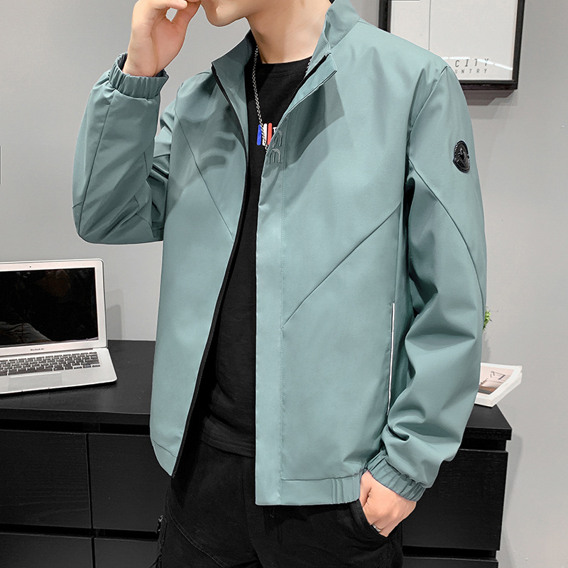 Men's jacket 2022 autumn new jacket jacket Korean men's coat casual wear stand collar baseball wear men's wear