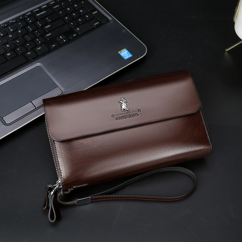 New Xiangfu Bird Men's Long Wallet Leisure Business Hand Bag Multi-Function Mobile Phone Bag Large Capacity Hand Bag details Picture