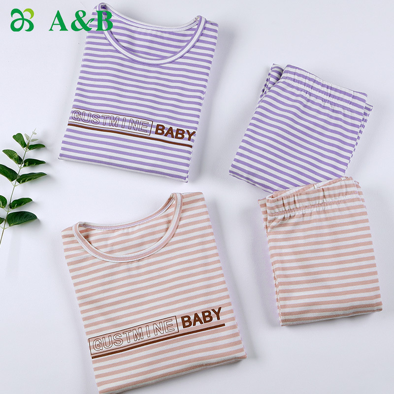 ab Underwear Children's cotton thermal underwear and long Johns set, Girls' and children's underwear set, Baby base cotton sweater autumn details Picture