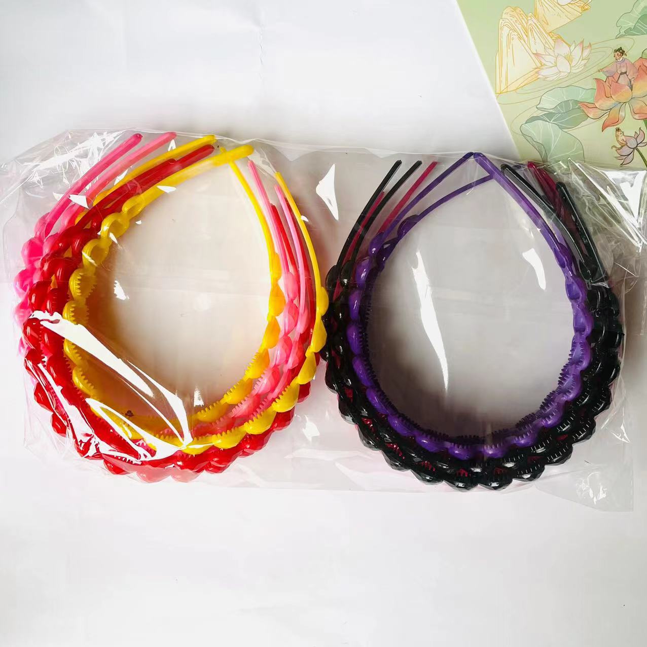 【 Zone 1-11 】15 heart-shaped hair bands 12/ pack 2400/ box Candy-colored wavy hair bands Sweet and elegant thin headbands for going out hair clips Girlish heart hair accessories Japanese and Korean headwear details Picture