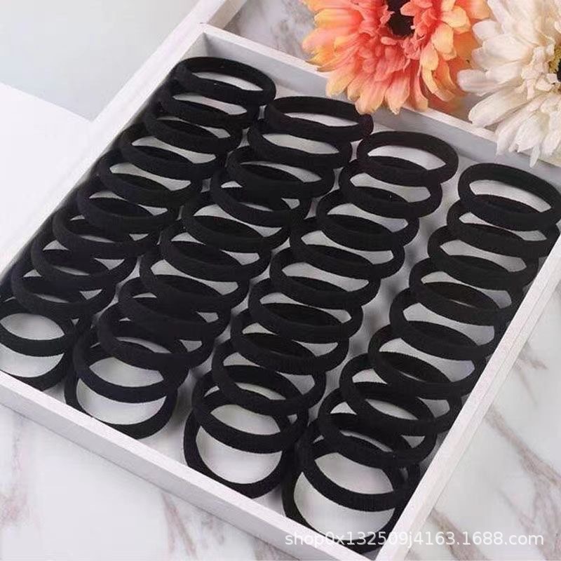 Wholesale high-elasticity, durable hair ties that won't damage hair, seamless hair bands, rubber bands, and strong thickened rubber bands details Picture