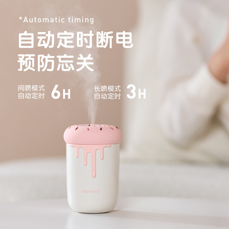 Cross-border Creative 369 Sweetheart Humidifier, Creative Mushroom Ice Cream Cup, Cartoon Mini with Ambient Color Lights for Hydration details Picture
