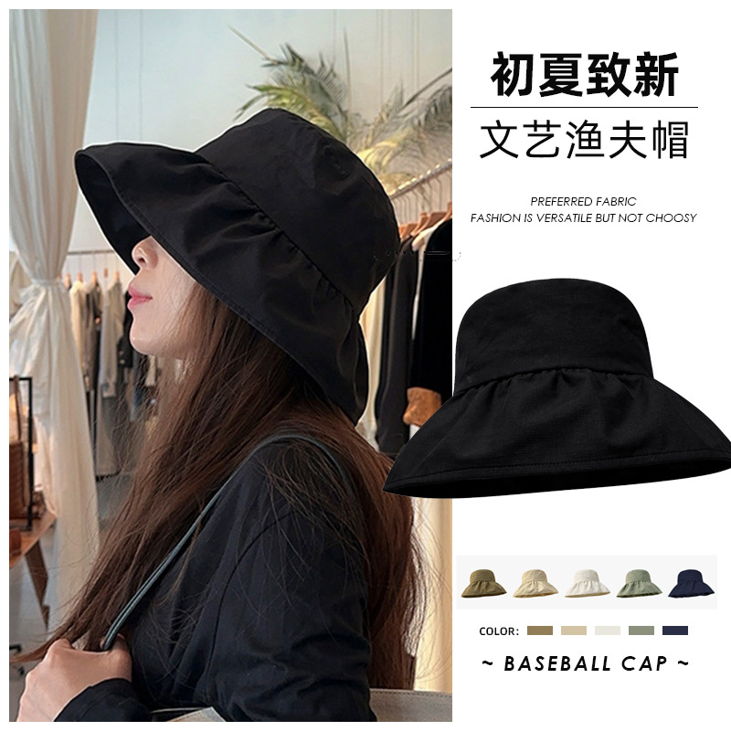 New Summer Fashion Fisherman Hat Double Double Use Uv Sunscreen Hat Shopping Trip Hat Wholesale