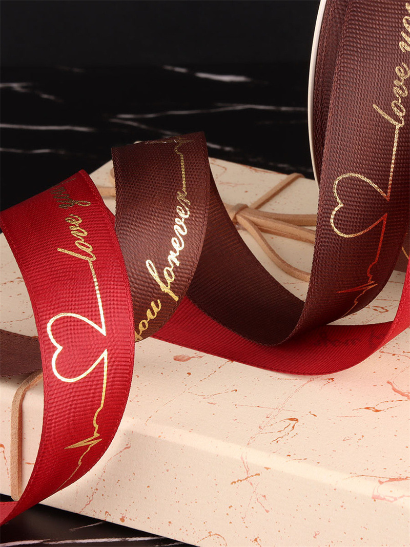 Flower party manufacturer wholesale cross-border new products ribbed webbing, gold-embossed English flower gift boxes, packaging ribbons and colorful ribbons pic 11