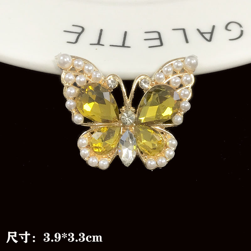 启威新水晶宝石蝴蝶洞洞鞋diy配饰汽载出风口手机壳饰品 合金配件详情45