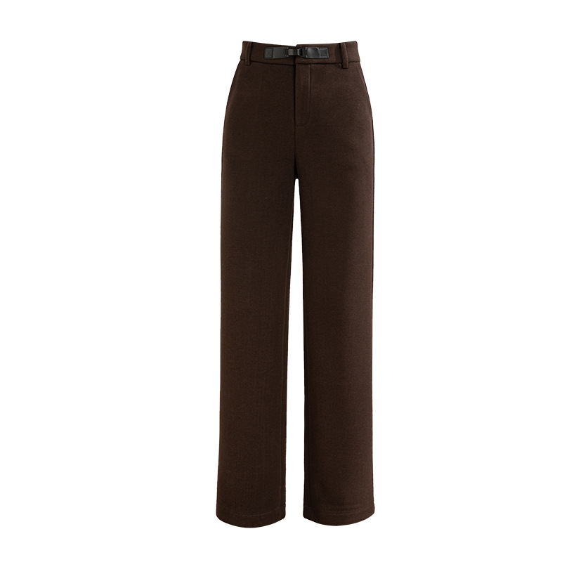 If acetate wool thickened wide-leg pants for women 2023 winter loose, high-waisted casual pants 9173D Item Picture