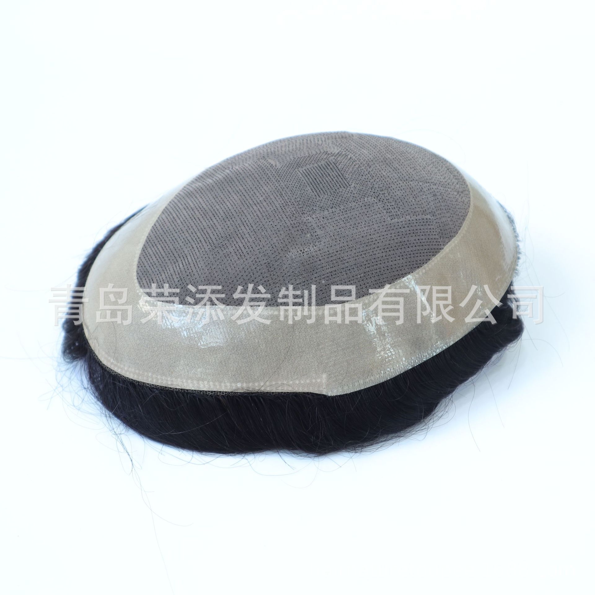 Wig men's hair replacement Block #3, foreign trade style, full hand-hooked real human hair, firm in stock, one-piece consignment available Application Scenario