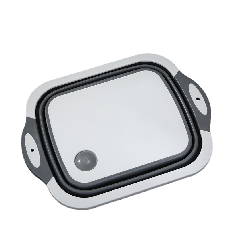 Multi-Size Foldable Washing Basin Chopping Board Kitchen Creative Sink Fruit And Vegetable Drain Basket Three All Chopping Board Item Picture