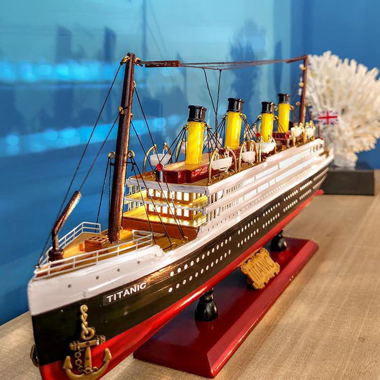 顺风航成品泰坦尼克号模型豪华轮船邮轮摆件船模木质帆船男生日礼物装饰1