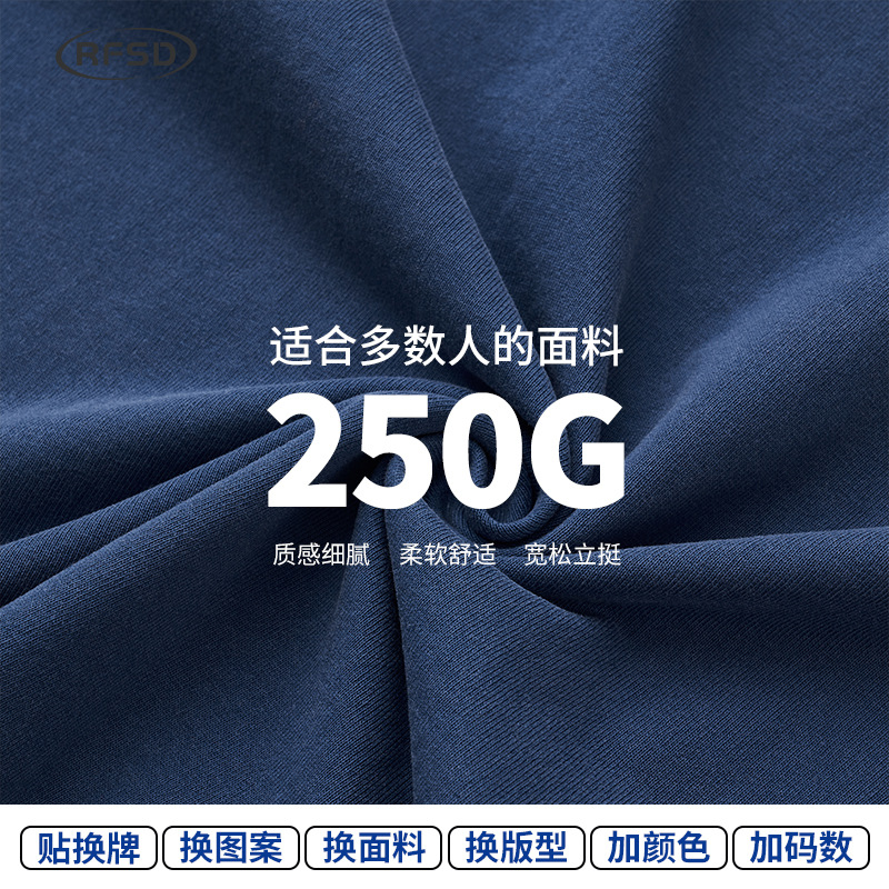 RFSD Men's 2024 Summer round-neck washed short-sleeved pure cotton retro American street loose print trendy T-shirt Application Scenario