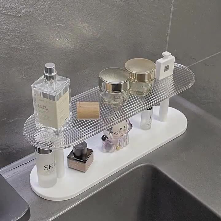 Double-layer storage rack, cosmetics storage rack, figurine display rack, perfume organization rack