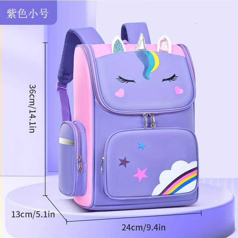 Unicorn Schoolbag For Primary School Students Grades 1-6 Lighten The Load Cute Girl Princess Cartoon Cute Kids Backpack details Picture