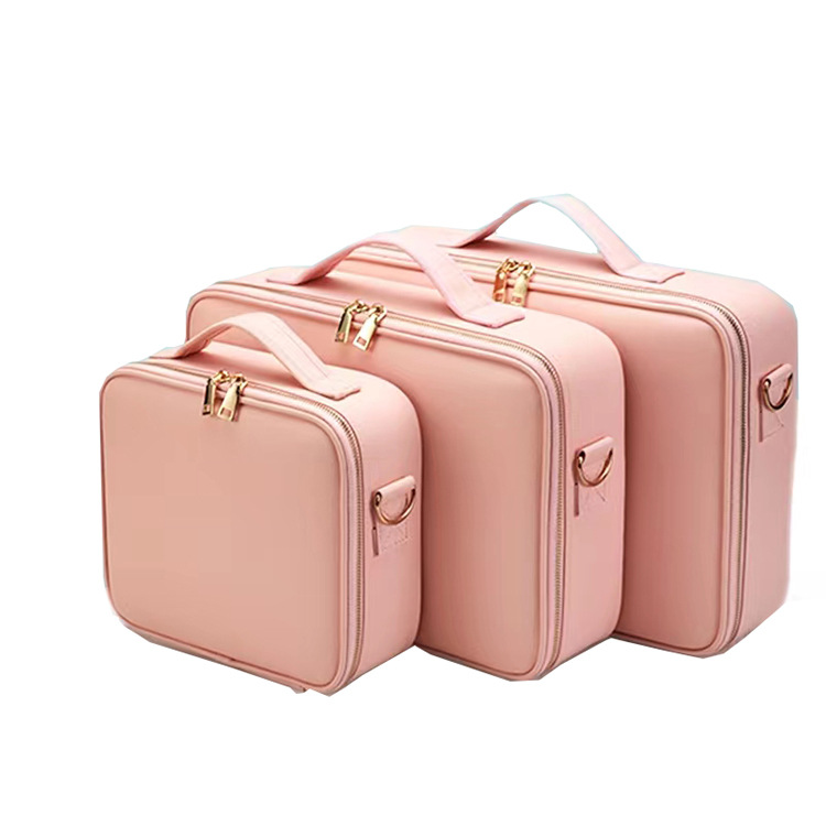 In-Stock Ins Wind Large Capacity Storage Portable Heel Makeup Nail Art Tattoo Bag Portable Internet Celebrity Travel Makeup Bag Item Picture