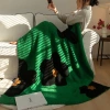 INS Korean-style designer Sunflower A-class half-pile knitted blanket sofa office nap blanket for autumn and winter Specification image