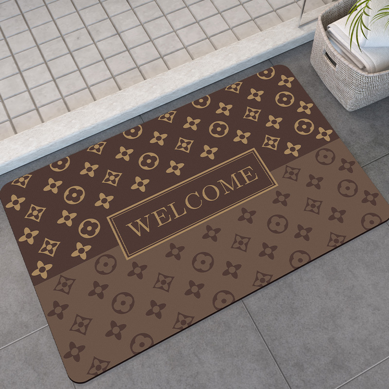 Bathroom floor mat, bathroom door cross-border anti-slip foot mat, toilet entrance diatom mud absorbent pad, quick-drying cartoon home