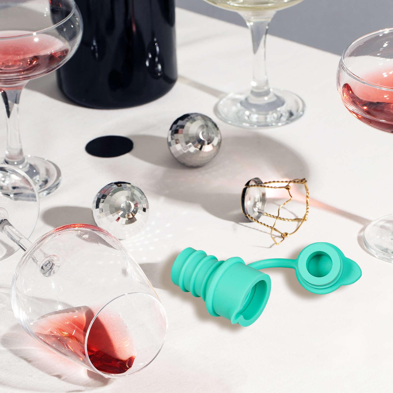 跨境热销硅胶红酒瓶塞密封真空酱料塞多功能红酒香槟聚会保鲜瓶塞