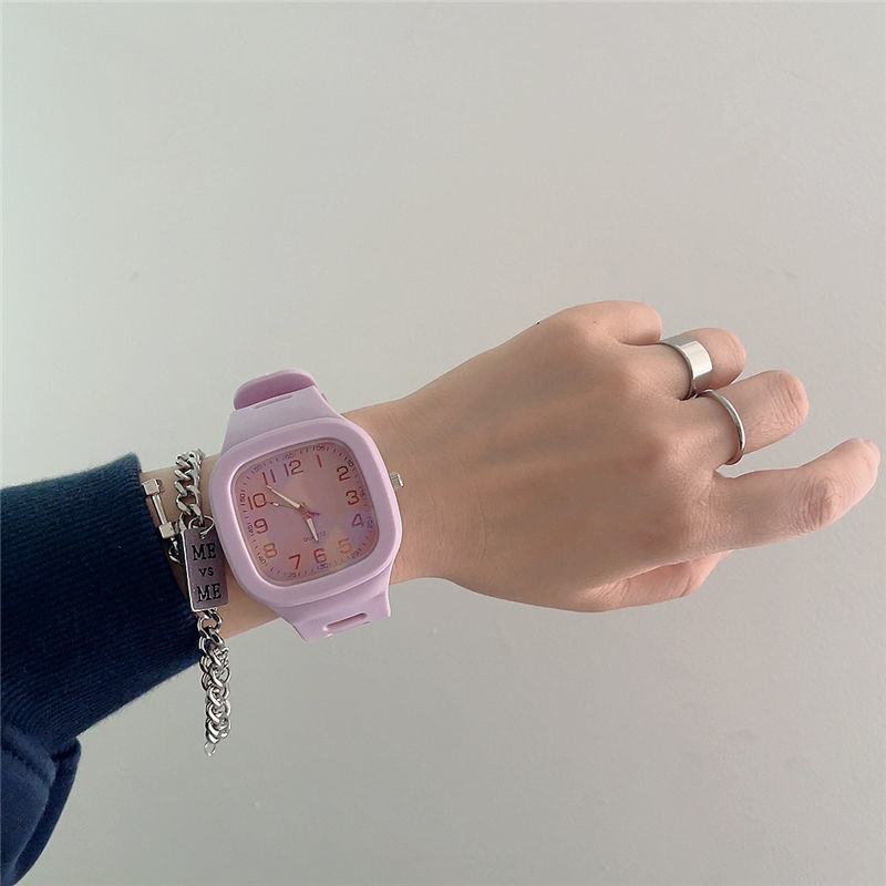 Ins-style simple, waterproof, sporty and niche design couple electronic watches, square internet-famous watches for male and female students Specification image