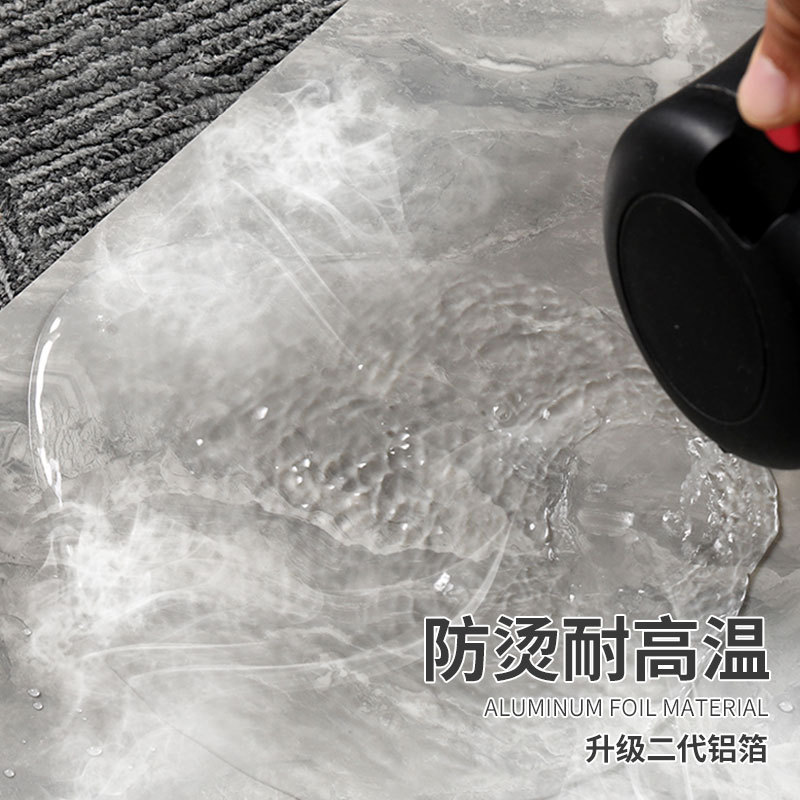 Kitchen stickers, waterproof and oil-proof marble film, self-adhesive tile, stove top, tabletop and cabinet protective film details Picture