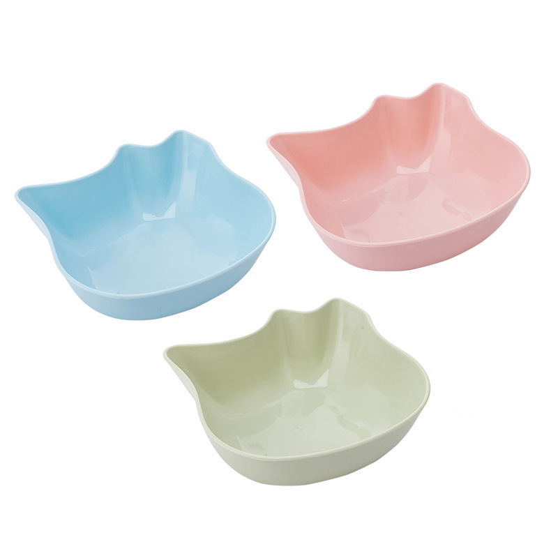 Pet Feeding Bowl Simple Macaron color cute cat Single bowl Durable cartoon cat food bowl Pet feeding bowl Item Picture