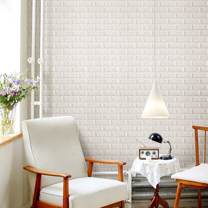 3D Foam Wallpaper Installation