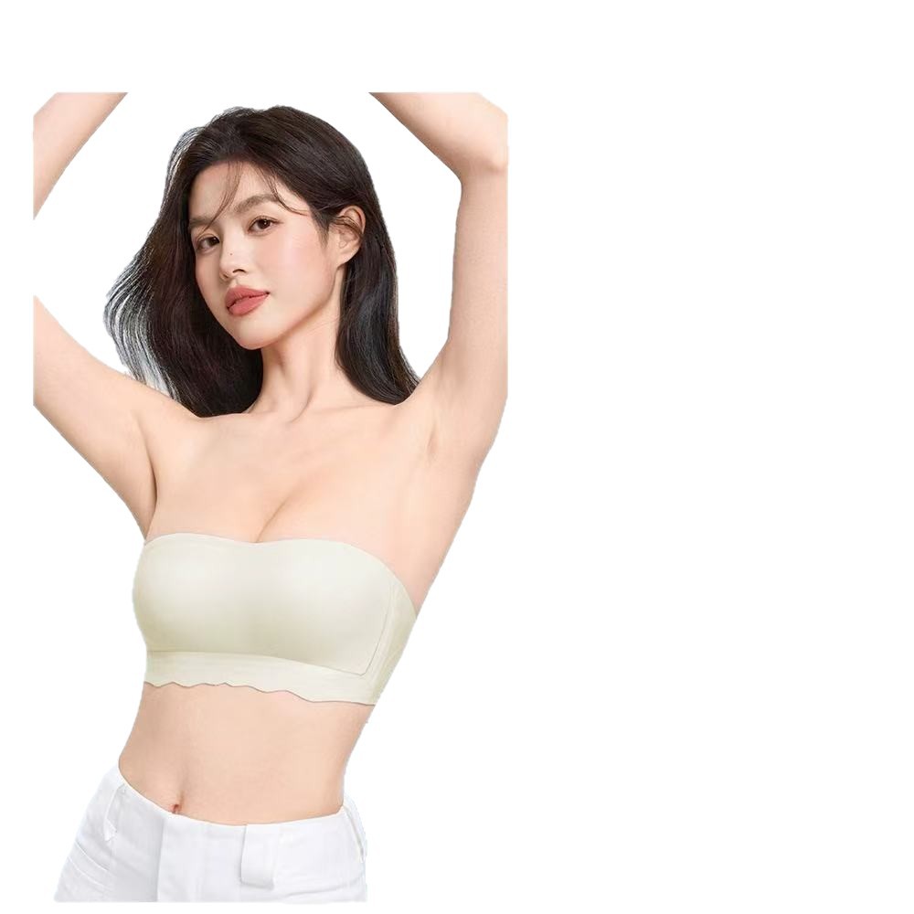 Strapless shaping underwear for women, anti-slip side retraction, small chest retraction, seamless, strapless, and sexy bra cover without steel rings Item Picture