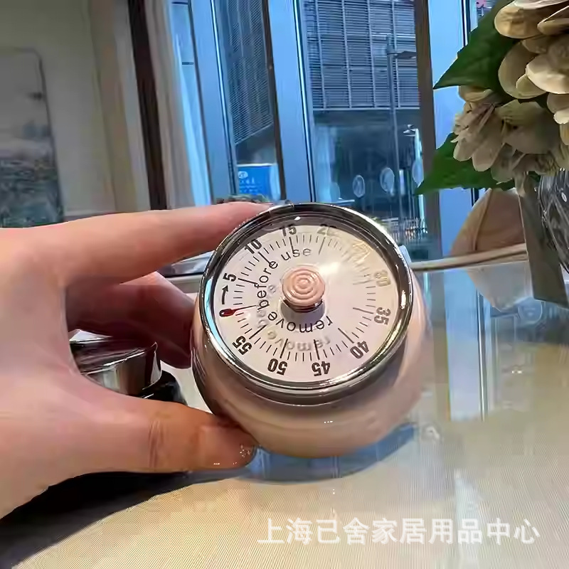 厨房计时器机械提醒器时间管理闹钟小学生自律神器定时器家用钟倒