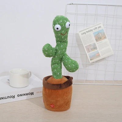 The same type of dancing cactus as Douyin, which can sing, talk, dance and twist, is a charming electric cactus plush toy thumbnail