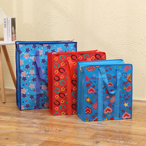 Manufacturers direct coated non-woven bags large portable moving bags home to buy vegetables multifunctional shopping bags coated color printing woven bags