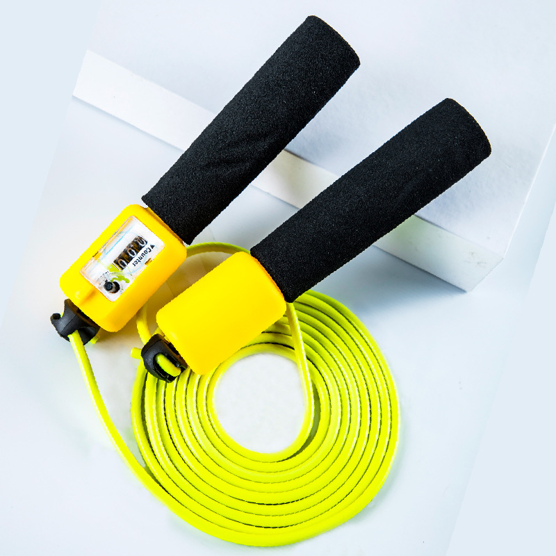 6229 Factory Direct Student Jump Rope Physical Exam Training Jump Rope Sponge Handle Fitness Competition Count Jump Rope