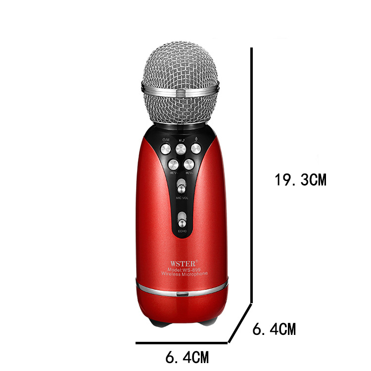 新款无线麦克/蓝牙音箱白底实物图