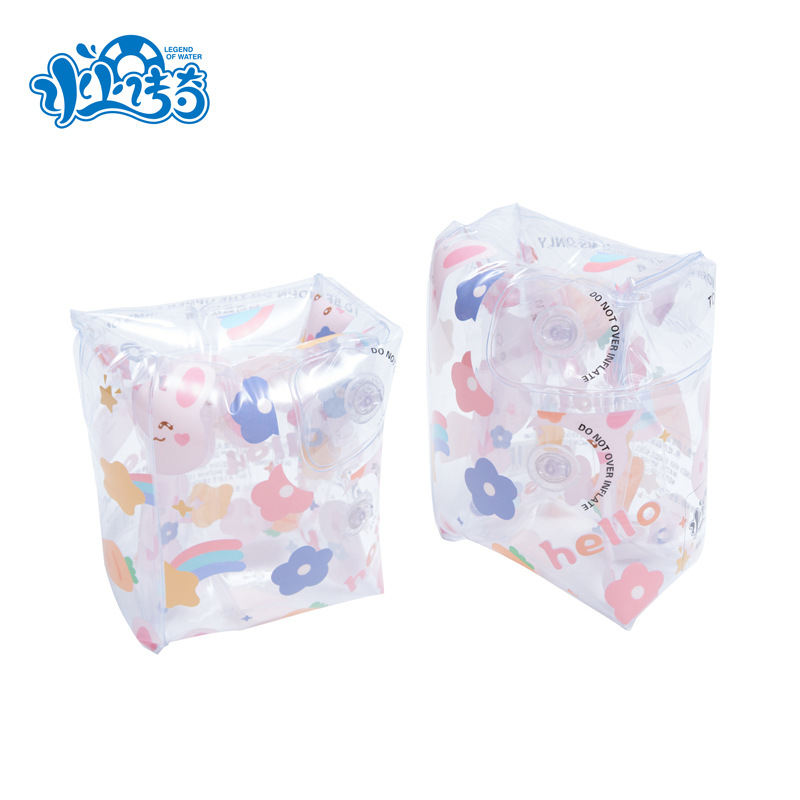 Manufacturers Spot New Cartoon Transparent Arm Circle Swimming Circle Printed Children's Water Toys Floating Circle Baby Underarm Circle Item Picture
