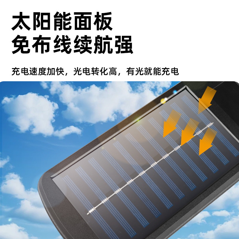 Cross-border outdoor solar lighting fixtures, long-lasting intelligent remote control lighting, courtyard fence waterproof wall lamps Specification image