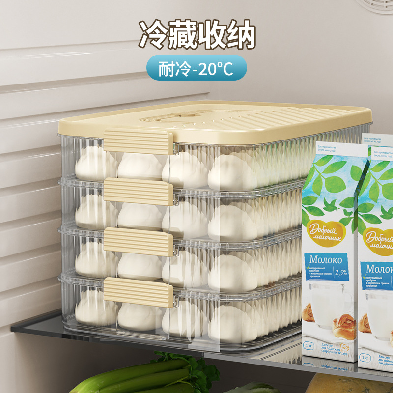 Dumpling Box Food Grade Freezer Storage Box Household Multi-Layer Crisper Box Kitchen Wonton Dumpling Quick-Freezing Special Application Scenario