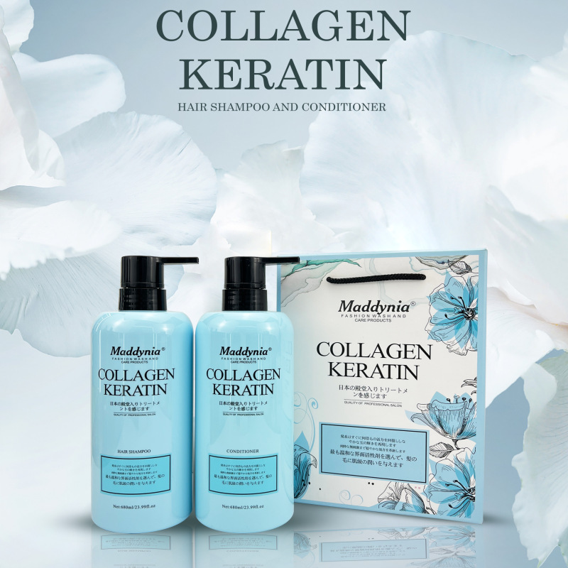 外单Collagen Keratin头发护理控油去屑清爽蓬松洗发套装改善毛躁