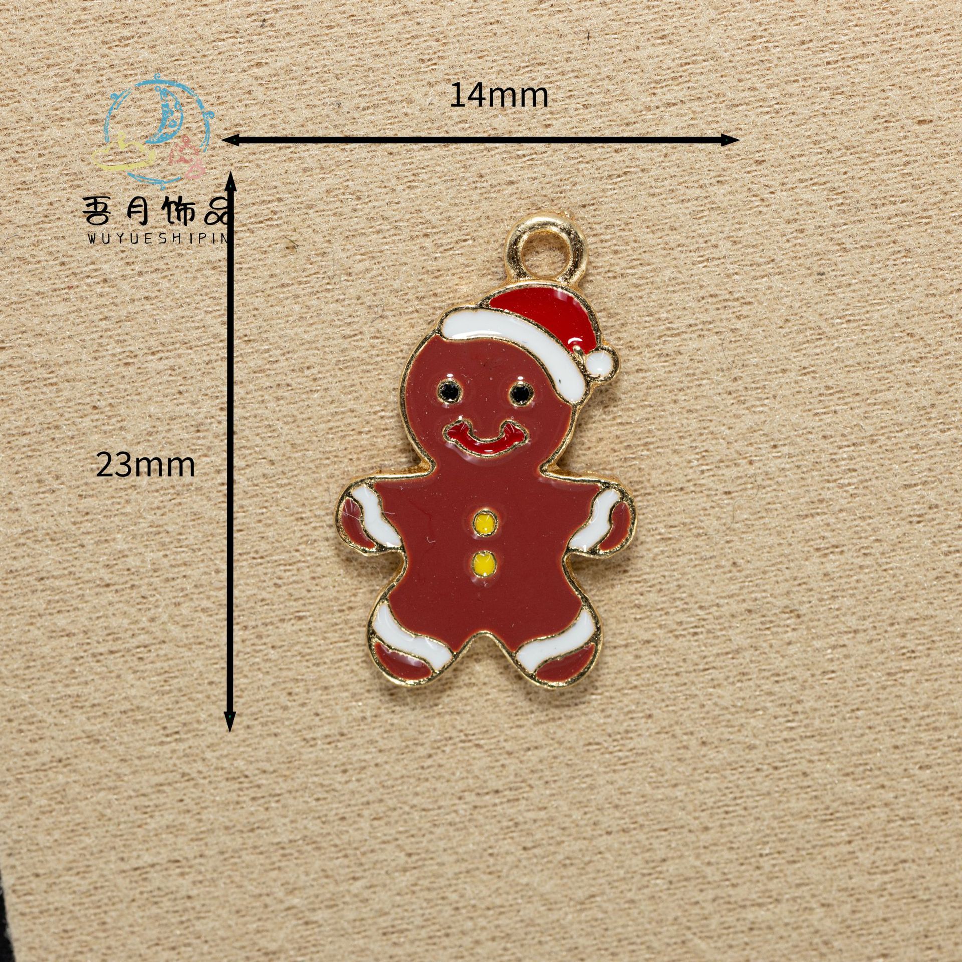 A large number of Christmas series alloy oil-dripping accessories, pendants, DIY cross-border elk snowflake brooches and pins for decoration Specification image