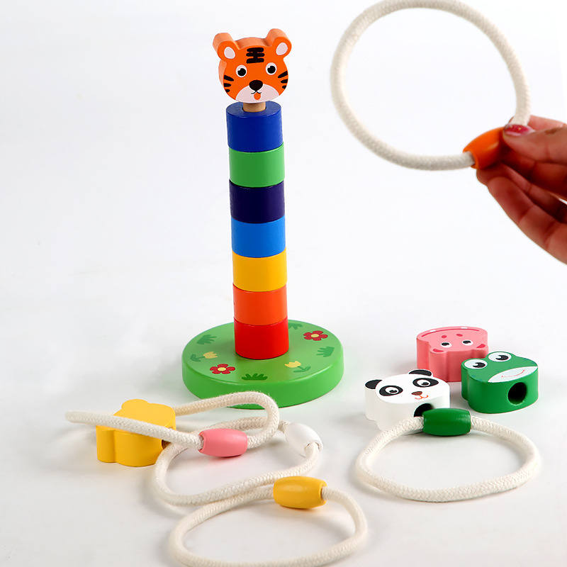 亲子互动玩具卡通小动物投掷套圈室内外休闲减压互动游戏儿童玩具