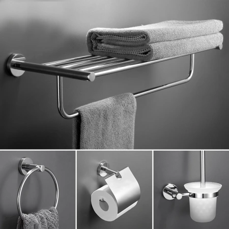 304 stainless steel towel rack, bath towel rack, wall-mounted bathroom, bathroom storage rack, bathroom hardware hanging set 304 stainless steel towel rack, bath towel rack, wall-mounted bathroom, bathroom storage rack, bathroom hardware hanging set